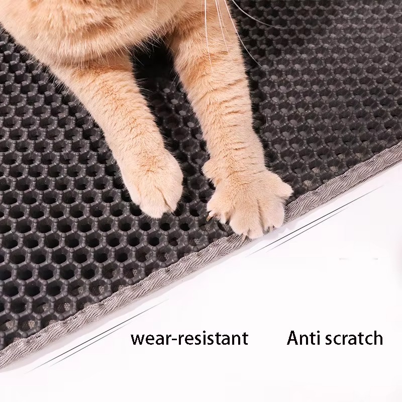 Cat Litter Mat With Gift Double Layer Waterproof Pet Litter Box Mat Non-slip Sand Cat Pad Washable Bed Mat Clean Pad Products