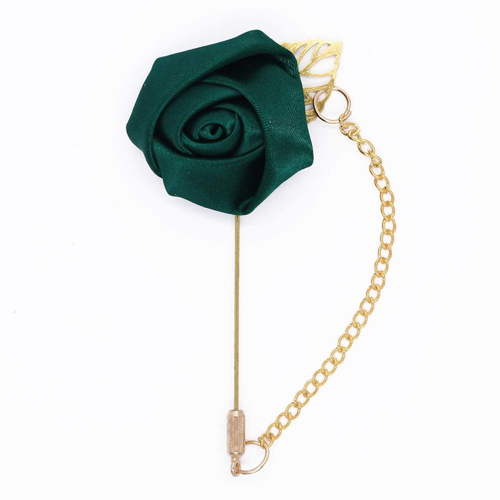 Bordeaux Boutonnières Bruiloft Accessoires Bruidegom Corsage Reversspeldjes Lint Rose Bloem Vrouwen Knoopsgat Broche Mariage Prom Decor
