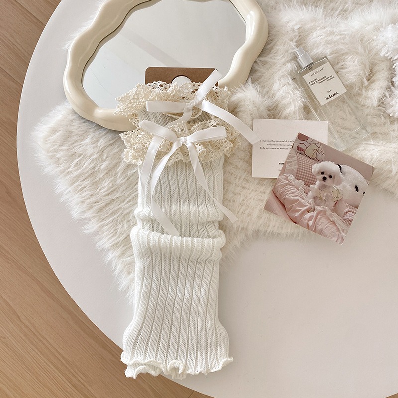 Lolita Gaiter Warme Beinwärmer Stretch-Strickwärmer Hohe Elastizität Wadenwärmer für Modeaccessoire Winter Home Freizeit