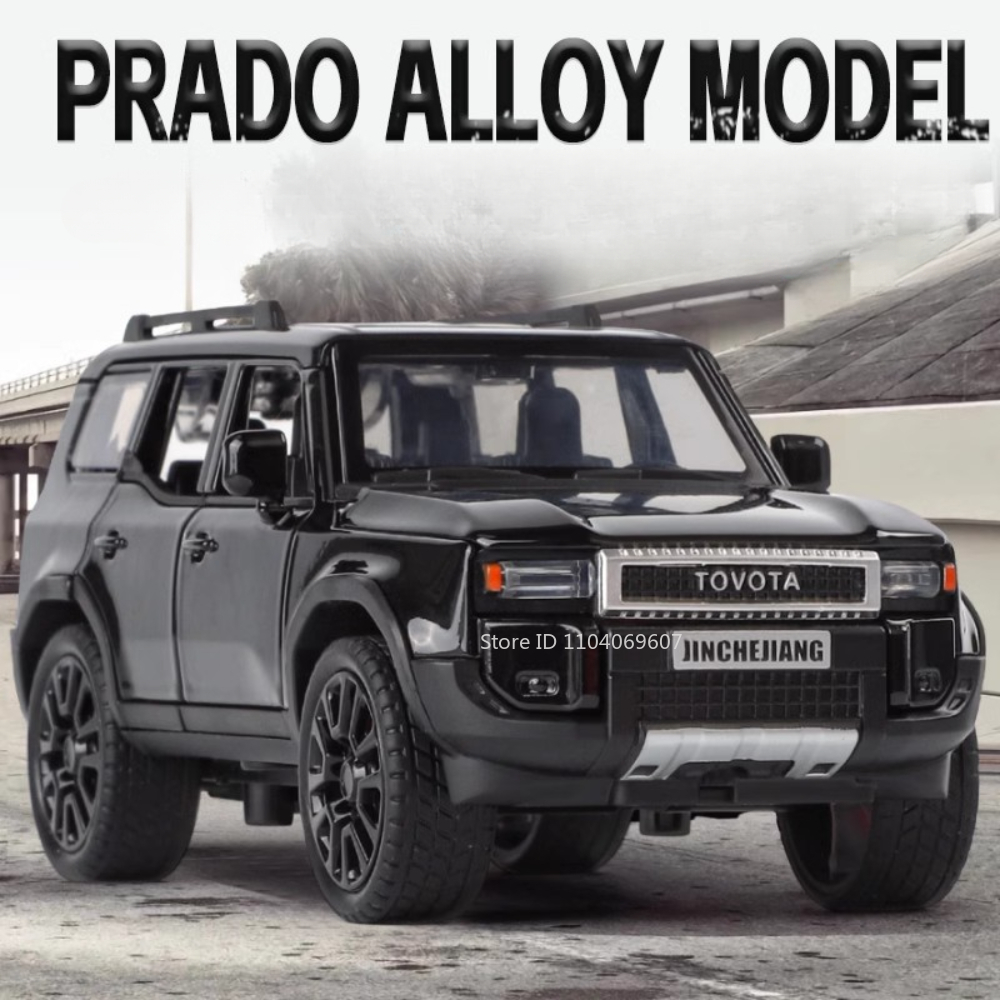 1:32 Prado SUV Model samochodu Zabawki Odlew ze stopu Odlew ciśnieniowy 6 drzwi Otwarte Dźwięk Światło Pojazd terenowy Prezenty dla dzieci Kolekcja
