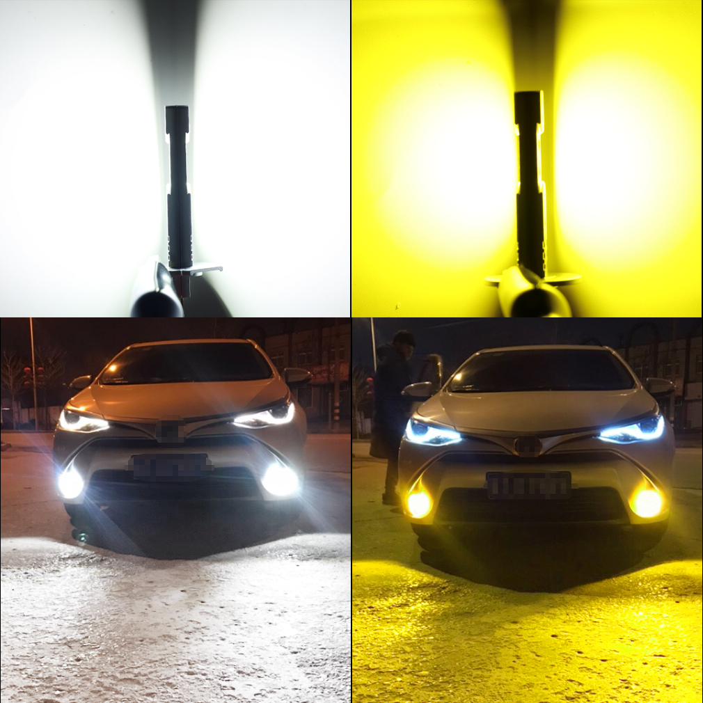 30000LM H1 LED ไฟหน้า 100W Mini Canbus H3 Led สําหรับไฟหน้ารถ Fanless Light Auto ไดโอดหมอกโคมไฟ 6000K สีขาว 3000K สีเหลือง