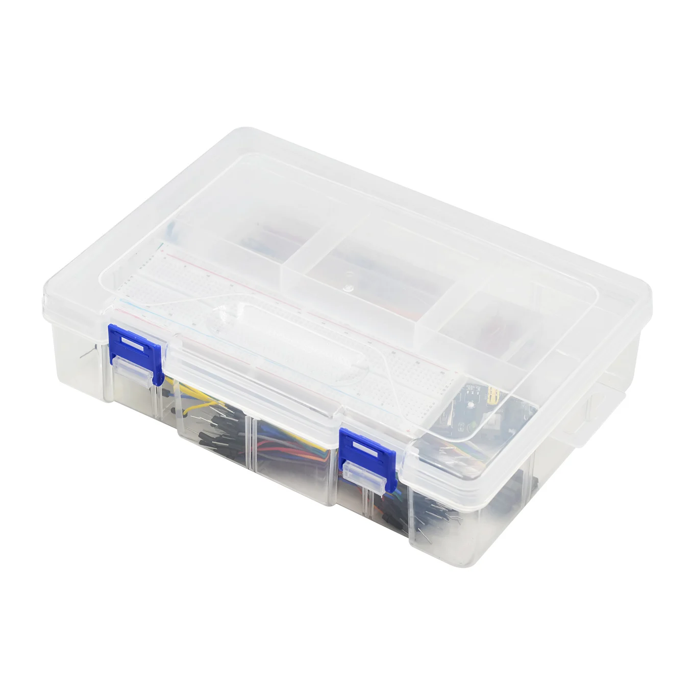 DIY-Projekt-Starter-Kit für Arduino UNO R3 Kit, elektronisches DIY-Kit, elektronisches Komponenten-Set mit Box, 830 Verbindungspunkte, Steckbrett