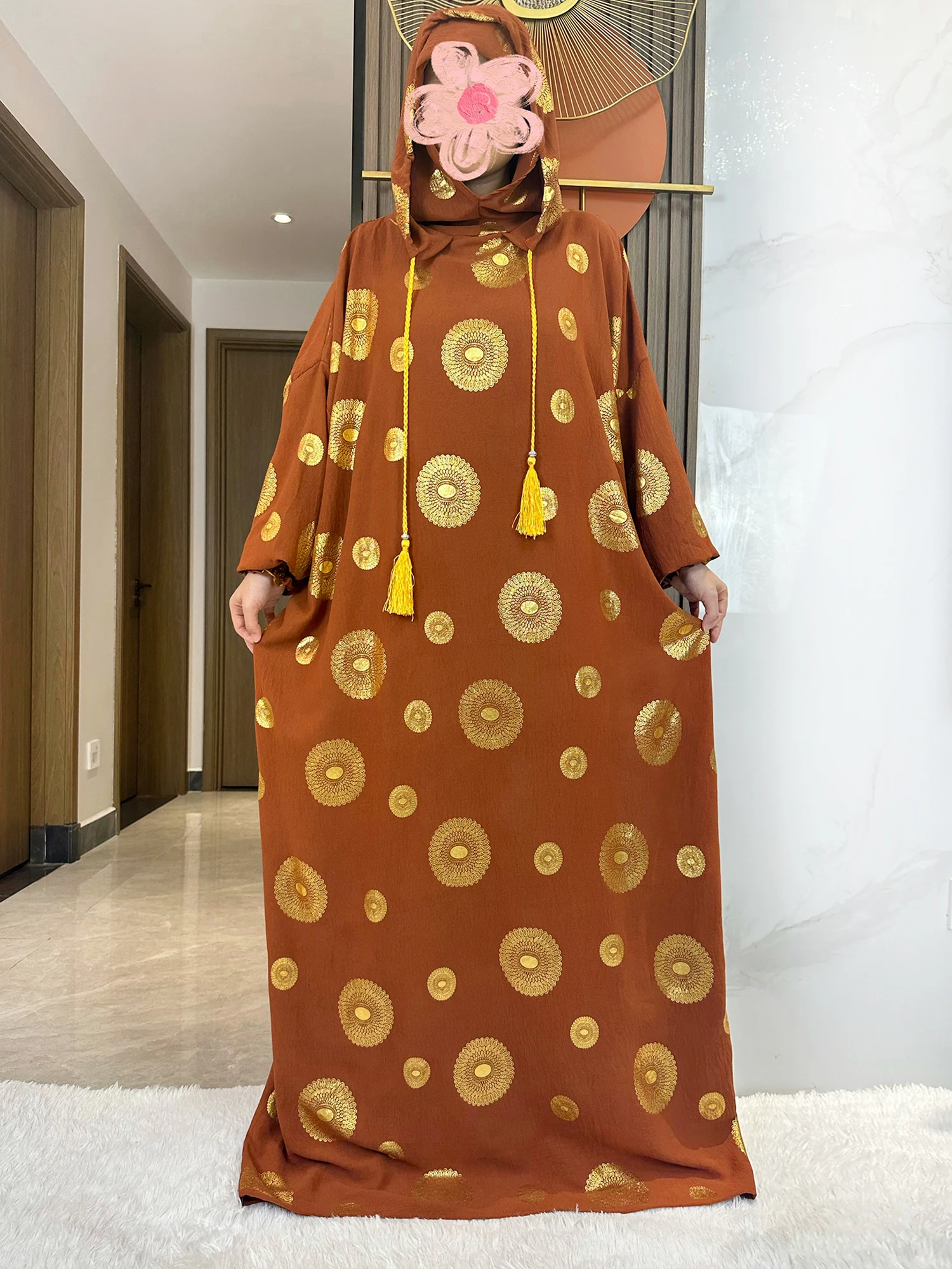 イスラム教徒の女性のための光沢のある綿のドレス,ラマダンのカフタン,アバヤ,ドバイ,七面鳥,イスラムの祈りの服,2つの帽子,新しい