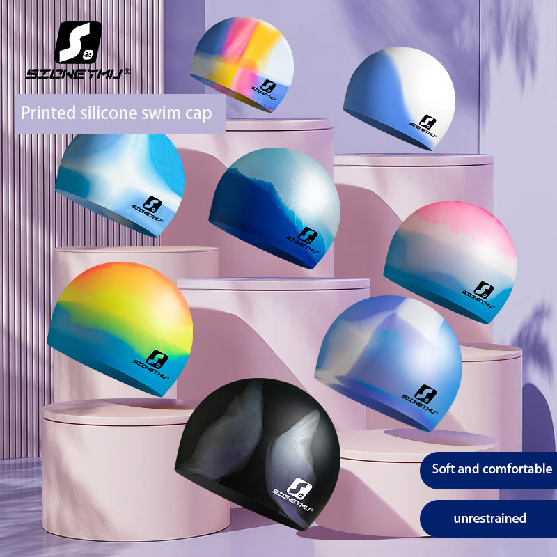 Силиконовая шапочка для плавания для взрослых для мужчин и женщин, высококачественные однотонные шапочки для плавания для женщин, аксессуары для бассейна, оптовая продажа