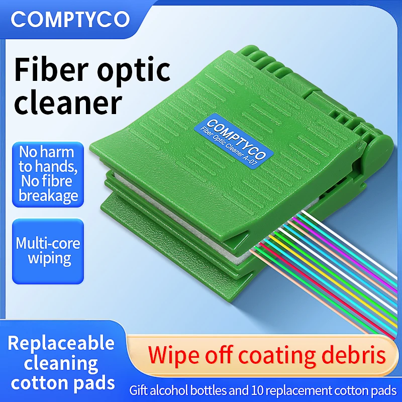 COMPTYCO A-07 Pulitore per fibre ottiche Strumento per la pulizia delle fibre ottiche con detergente per cotone / bottiglia di conservazione dell'alcol (bottiglia vuota)