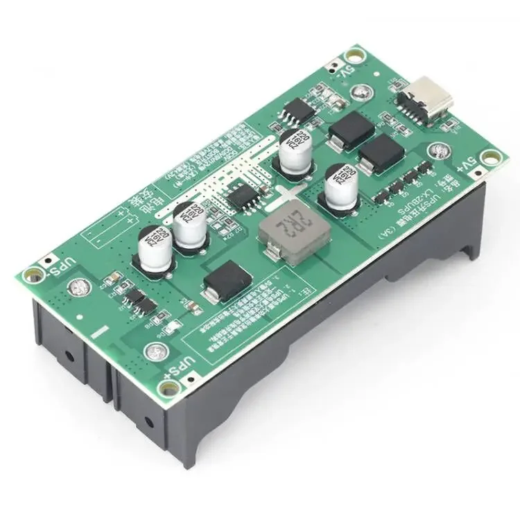 Type-C 15W 3A Fast Charge UPS Power Supply / 18650 Lithium Battery Charger Module DC-DC Step Up Booster Converter 5V 9V 12V