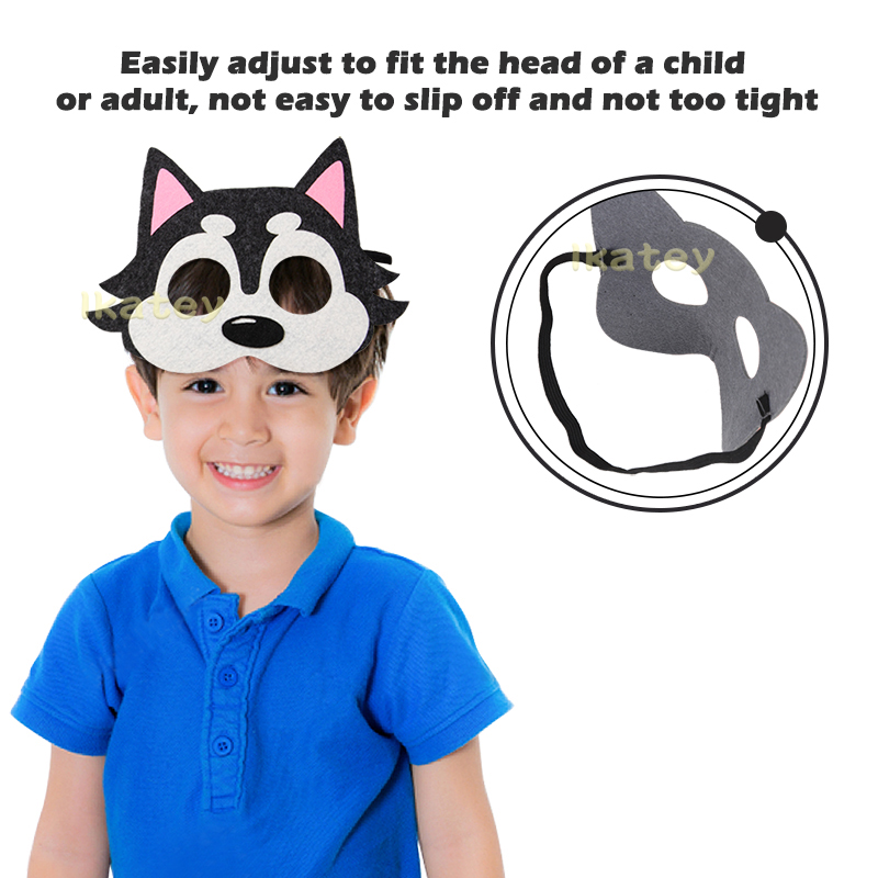 12 шт., фетровые игрушечные маски для детей, кошек, щенков