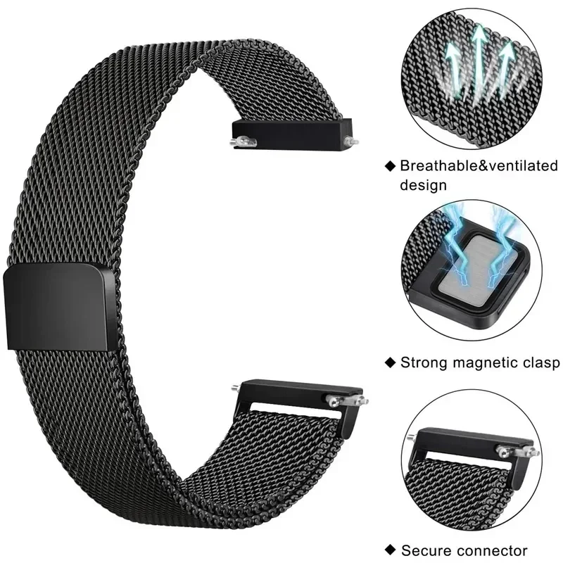 20mm 22mm Mailänder Schlaufen armband für Samsung Uhr 5/4/3 aktiv 2/amazfit gts/gtr/bip Armband Band Huawei Uhr 3/GT3-2 Pro Correa