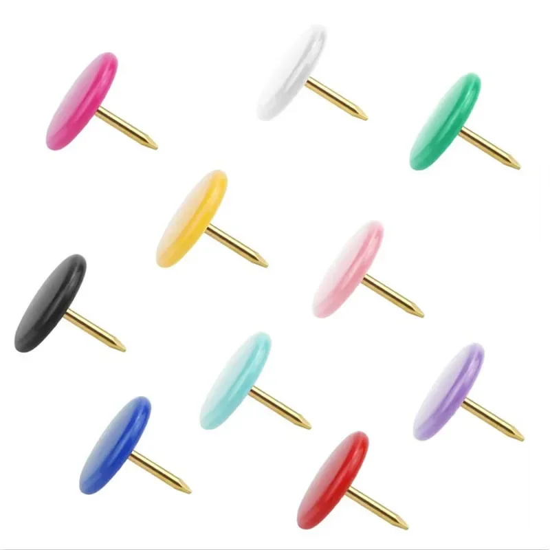 100pcs Home Office Colorful Drawing Pins Pushpin Thumbtack Cork Board Push Pin Photo Wall Map Markers