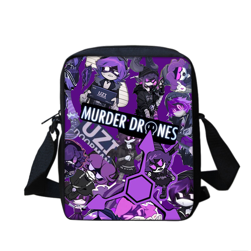 Murder Drones ボーイズ & ガールズ漫画プリントショルダーバッグキッズカジュアルトート電話バッグ男性 & 女性ショッピングバッグ最高の誕生日プレゼント