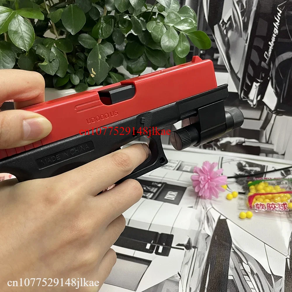Soft Bullet Airsoft Pistol คู่มือ G17 ปืนของเล่น Lower นิตยสารเลเซอร์กีฬากลางแจ้ง CS เกมอาวุธสําหรับเด็กผู้ใหญ่ของขวัญ