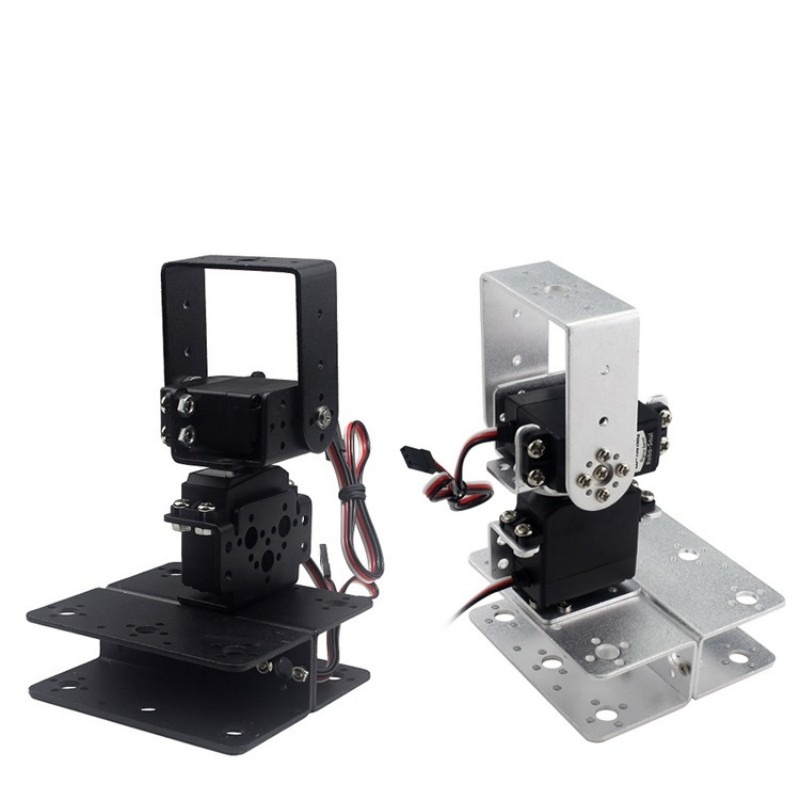MG996 Silver 2 Dof Rotating Base Robot Manipulator Metal Alloy Mechanical Gimbal For Arduino Robot DIY Kit Programmable Platform
