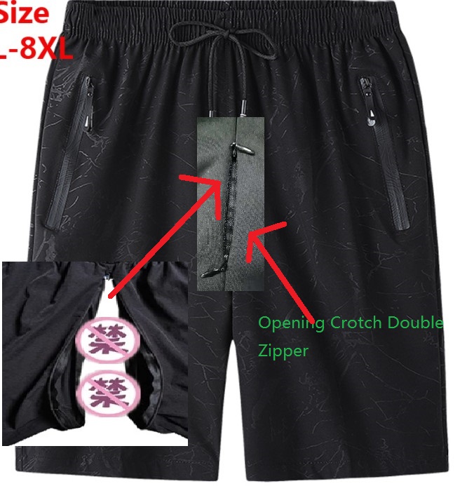 2022 frühling und Sommer Männer der Spaß Open-top Zipper Casual Shorts Big Size Läuft Fitness Plus Mast Erhöht jogginghose Männer