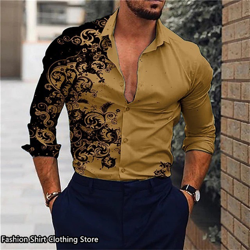 Camisa clásica de manga larga para hombre, camisa hawaiana de estilo holgado, informal, de moda, talla grande 6xl, 9 colores