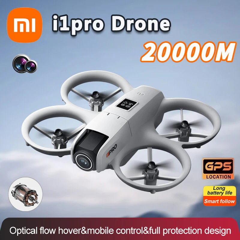 Xiaomi i1pro drone 8k câmera hd profissional 5g wifi sem escova fpv uav com tela de controle remoto evitar aéreo uav rc20000m