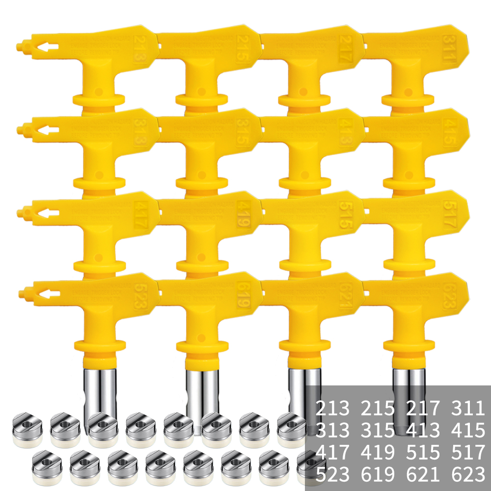 Reversible Spray Tip,Airless Spray Nozzles for Airless Paint Spray Guns and Airless Sprayer Machine,Yellow Wear-resistant
