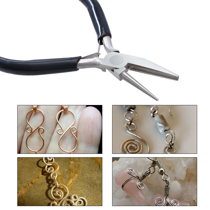 1PC Wire Looping Pliers 5'' Round Concave Pliers Precision Wire Bending Tools for DIY Jewelry Making Hobby Projects