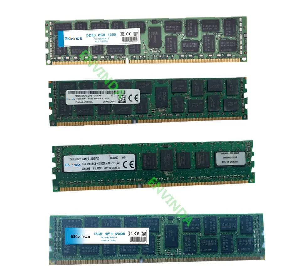 DDR3 4 ギガバイト 8 ギガバイト 16 ギガバイト 32 ギガバイトサーバーメモリ REG ECC 1333 1600 1866MHz PC3 RAM サポート X79 X58 LGA 2011 マザーボード 8 グラム 4 グラム 16 グラム 32 グラム PC3L