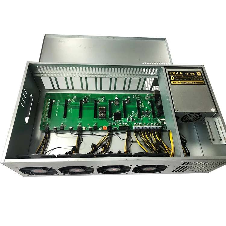 New 8 GPU Graphics Cards ATX Server Case for Rtx 3060 3070 3080 3090 Ti VGA Video Graphic Card Cases With 1600W 1800W 2500W PSU