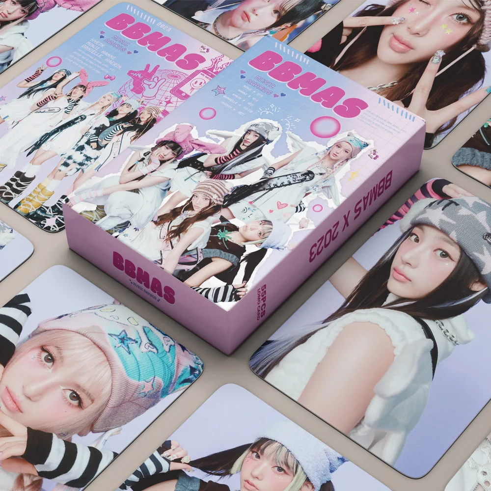 55 stks/set Idol Girl Groep Nieuwe Album Bunnies Club HD Printd Photocards MINJI Hanni DanieIIe Hyein Haerin Lomo Kaarten Fans Geschenken