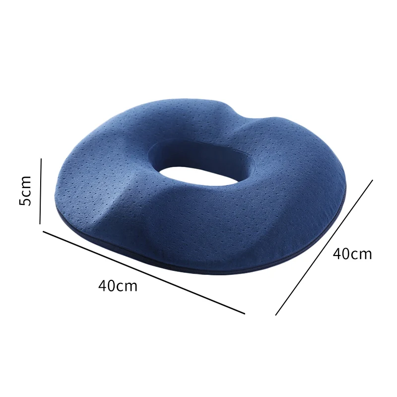 Cojín de asiento de oficina de algodón viscoelástico, cojín de descompresión postoperatorio para coxis masculino y femenino para hemorroides