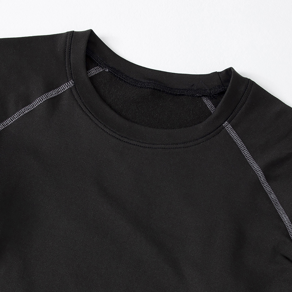 Dwuczęściowy męski komplet: obcisłe, ciepłe spodnie z długim rękawem na jesień i zimę, męskie spodnie fitness, koszulka do biegania, jogi, dla sportowców.