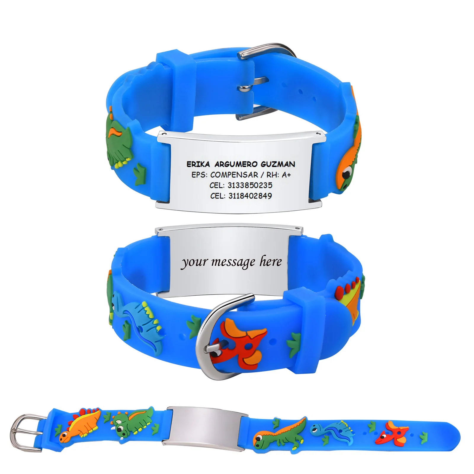 Pulseira de identificação personalizada para meninos e meninas, pulseira de silicone ajustável, citações gravadas, presente inspirador