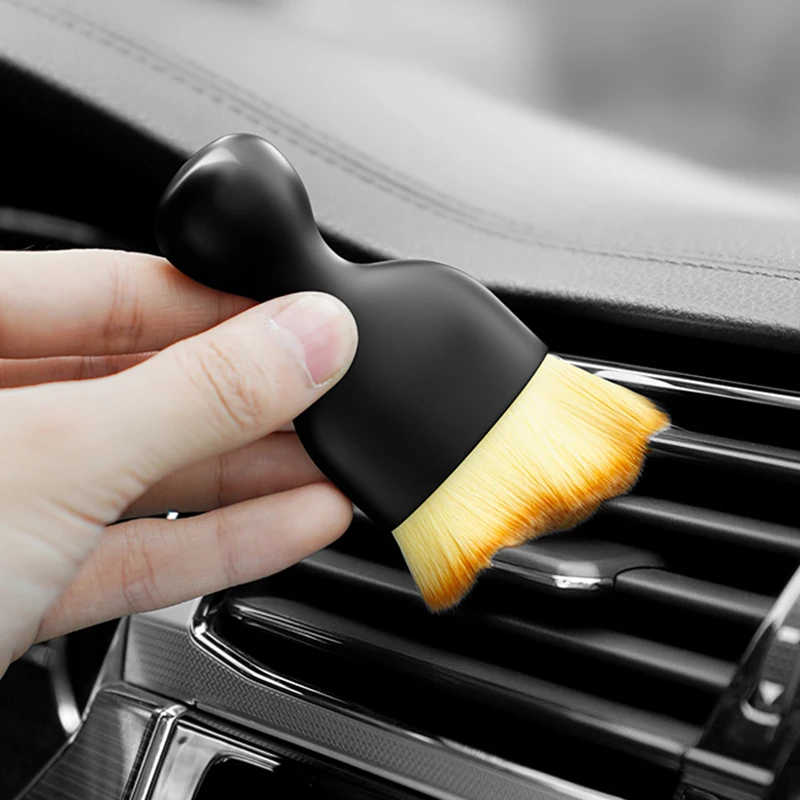 SEAMETAL แปรงทําความสะอาดภายในรถยนต์ Ultra-Soft Scratch ฟรี Duster Sweeping Brush Air Vent รถรายละเอียด Gap เครื่องมือกําจัดฝุ่น