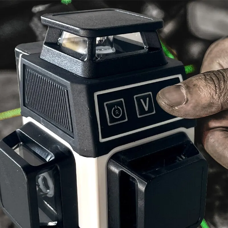 Pracmanu มินิเลเซอร์ระดับ 12 เส้น 3D ระดับ Self-Leveling 360 °   เส้นลําแสงเลเซอร์สีเขียวข้ามแนวนอนและแนวตั้ง