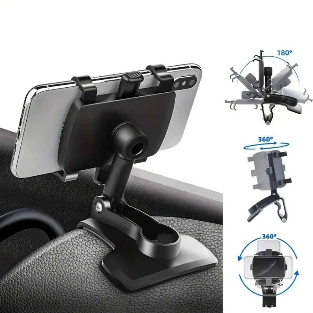 Soporte universal de teléfono portátil para voiture, soporte de teléfono para tableau de bord, soporte con Clip fácil, soporte