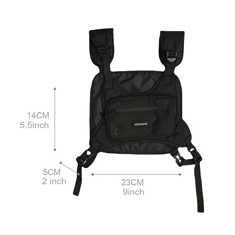 Riñonera Dormin para hombre, ropa informal estilo Hip Hop, gran capacidad, deportes, informal, bolsas para chaleco táctico