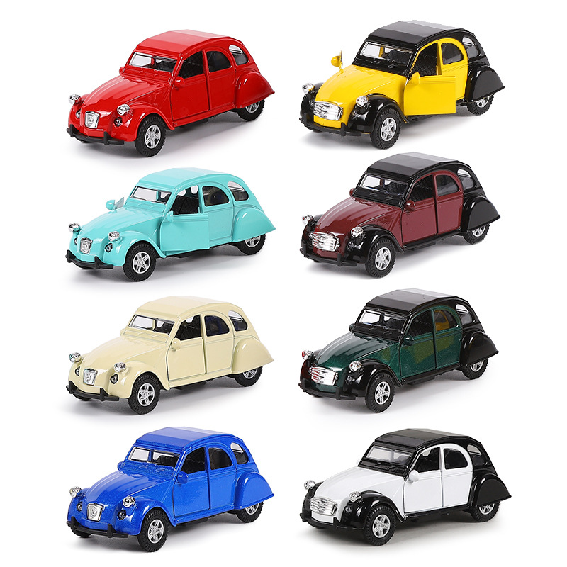 Modelo de carro clássico de liga em escala 1/32, puxar para trás, brinquedo infantil fundido, modelo de veículo de simulação, decoração, brinquedos para meninos, coleção de presentes