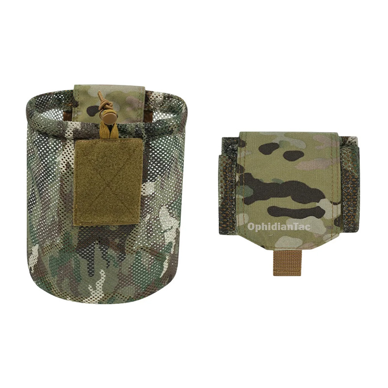 OPHIDIANTAC Custodia da cintura pieghevole per organizer vari MOLLE Custodia tattica per bottiglia d'acqua in rete riciclaggio in rete