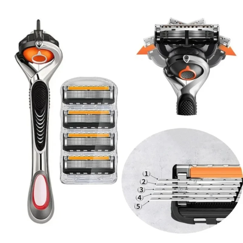 Shaving Razor Classic 5 Layer Safety Razor for Mens Shaving&Womens Hair Removal Shaving Blades Manual Shaver