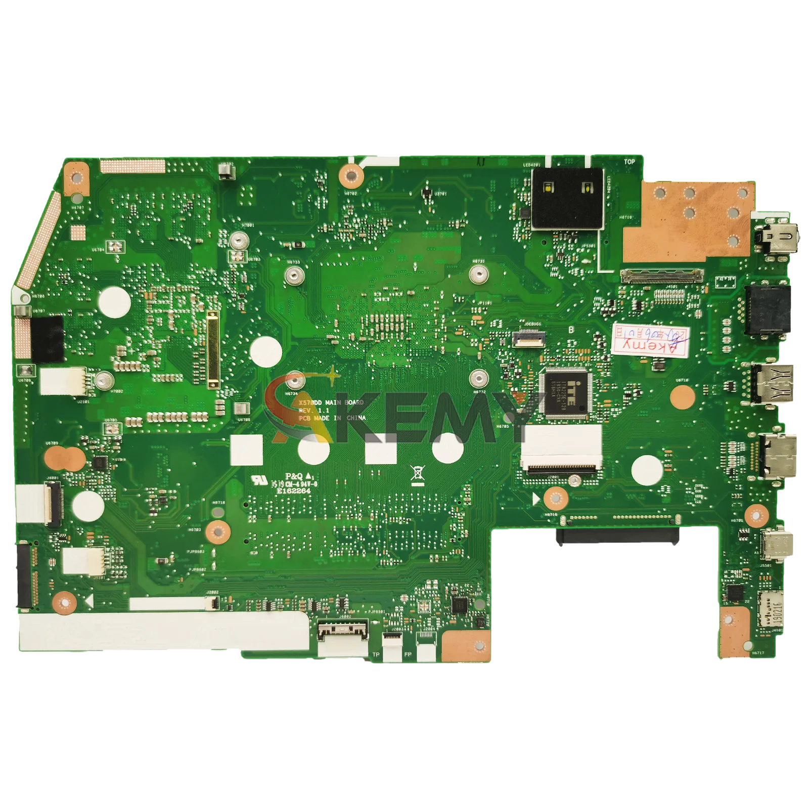 X570DD Motherboard Laptop untuk ASUS VivoBook YX570DD X570D YX570ZD X570DD Mainboard Notebook dengan R3 R5 R7 CPU 100% Tes OK Stk