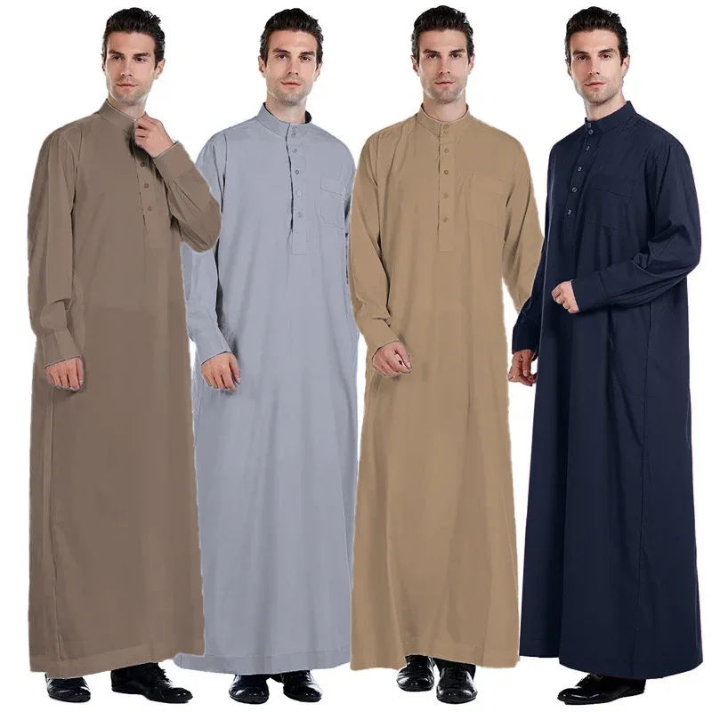 Djellaba Ramadã Masculino, Vestido Muçulmano, Jubba Thobe, Árabe Saudita, Manto Longo, Kaftan, Dubai Abaya, Daffah, Dishdasha Thoub