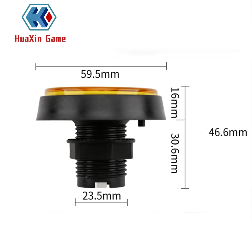 Pulsador Arcade iluminado por LED de 5V/12V y 60MM con lámpara LED y microinterruptor, botón redondo grande para juegos de lucha Arcade