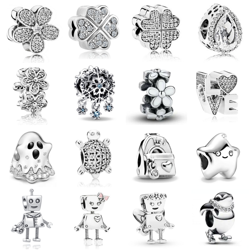 925 스털링 실버 참 핏 오리지널 팔찌 액세서리, 여성용 쥬얼리, 화이트 시리즈, 축구 스네이크, 드림캐처 크로스, 신제품