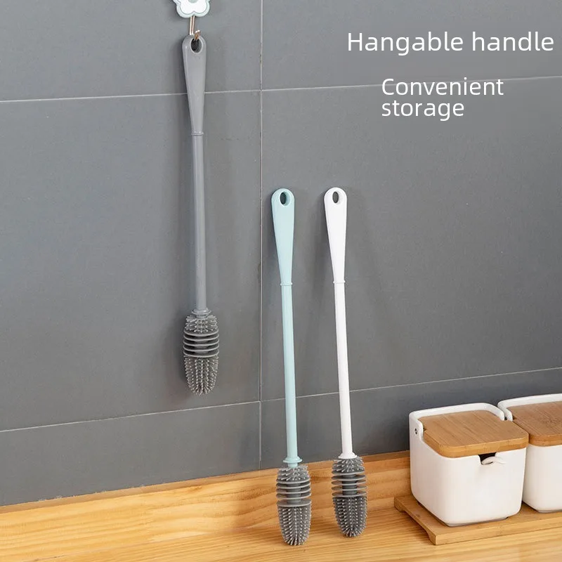 Silicone Cup Brush Cup Cleaning Brush No Dead Corners Or Gaps Plastic Brush Milk Bottle Cleaning Brush Household