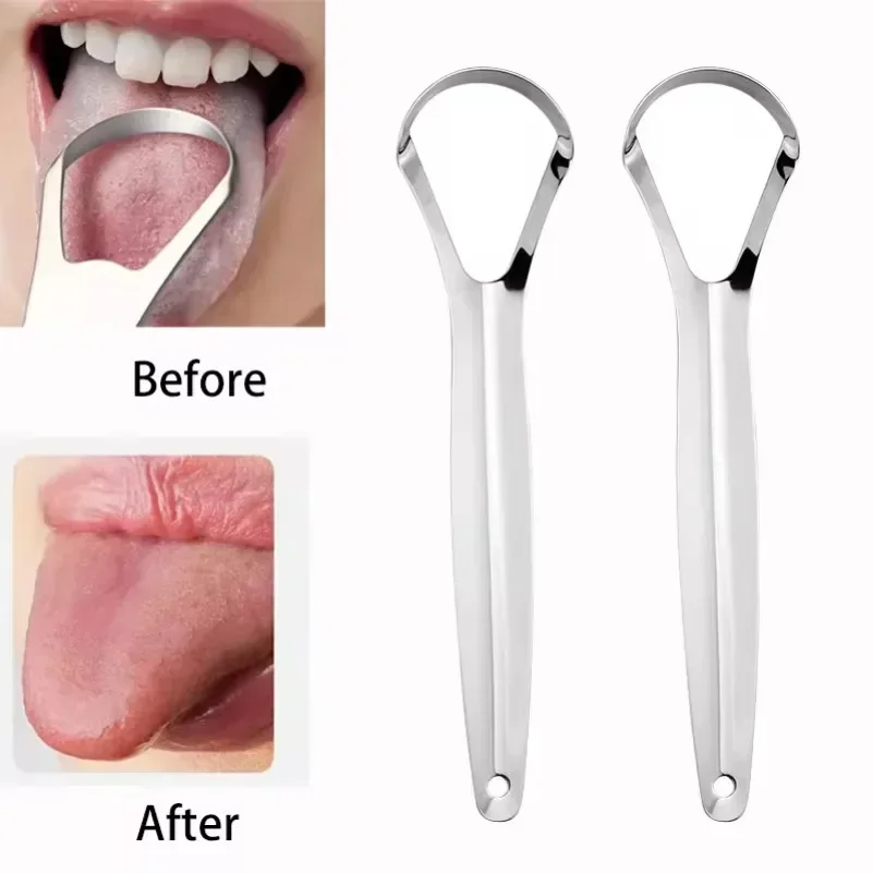 Raspador de lengua limpio, eliminador de lengua, halitosis, revestimiento de lengua, cuidado bucal, cepillo raspador de lengua, herramientas de limpieza bucal de acero inoxidable