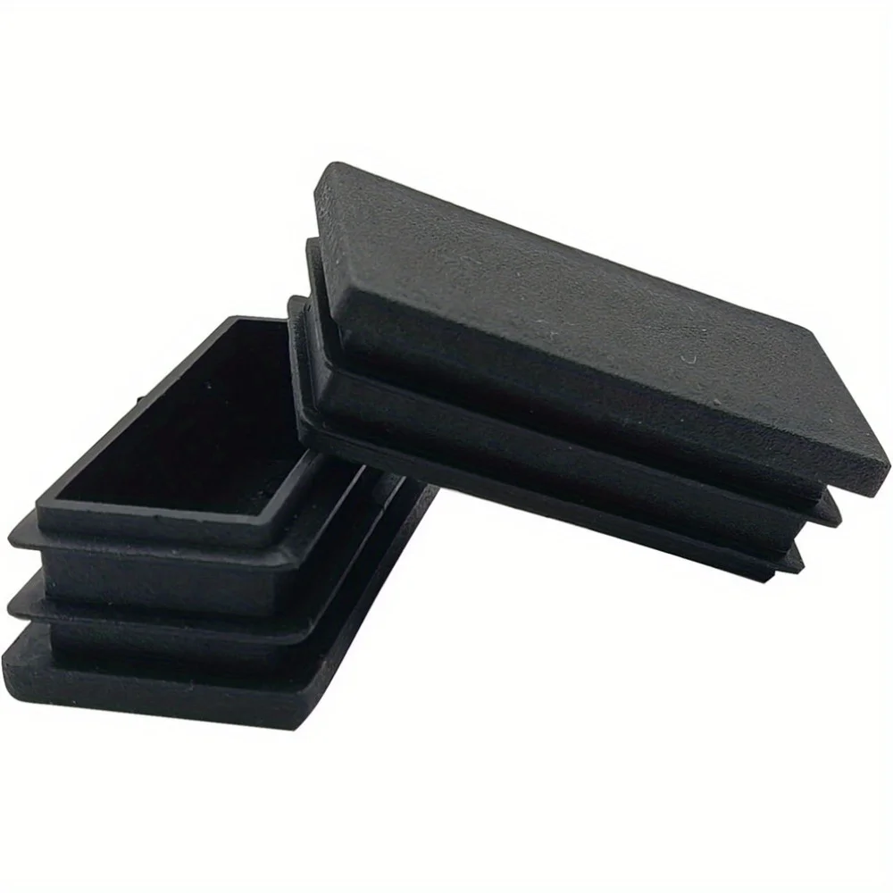 Tappi per fori rettangolari in plastica da 10 pezzi inserti tappi e tappi per tubi, tappi terminali per tubi rettangolari neri per tubi metallici