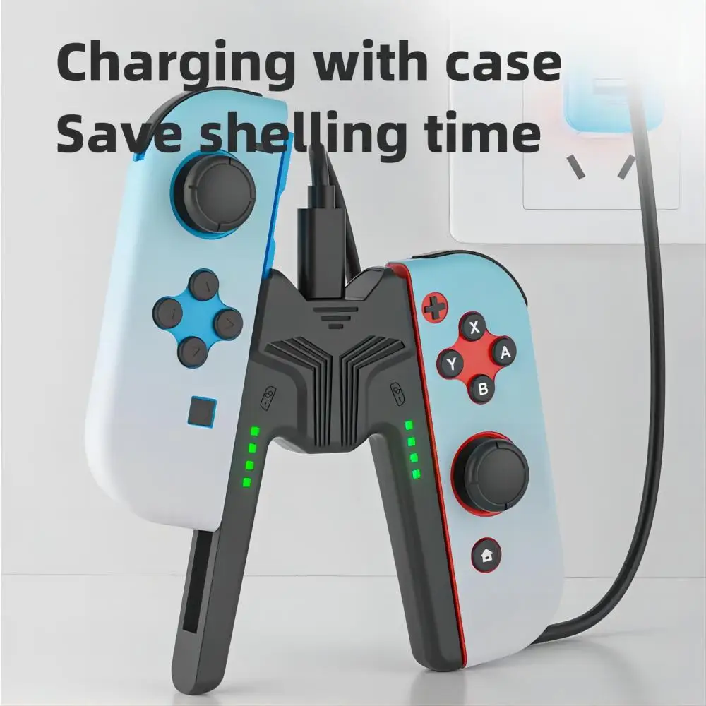 Uchwyt do ładowania kontrolera Switch 2/1, lewy i prawy, możliwość gry podczas ładowania, uchwyt na kontroler Joy-Con NS2.