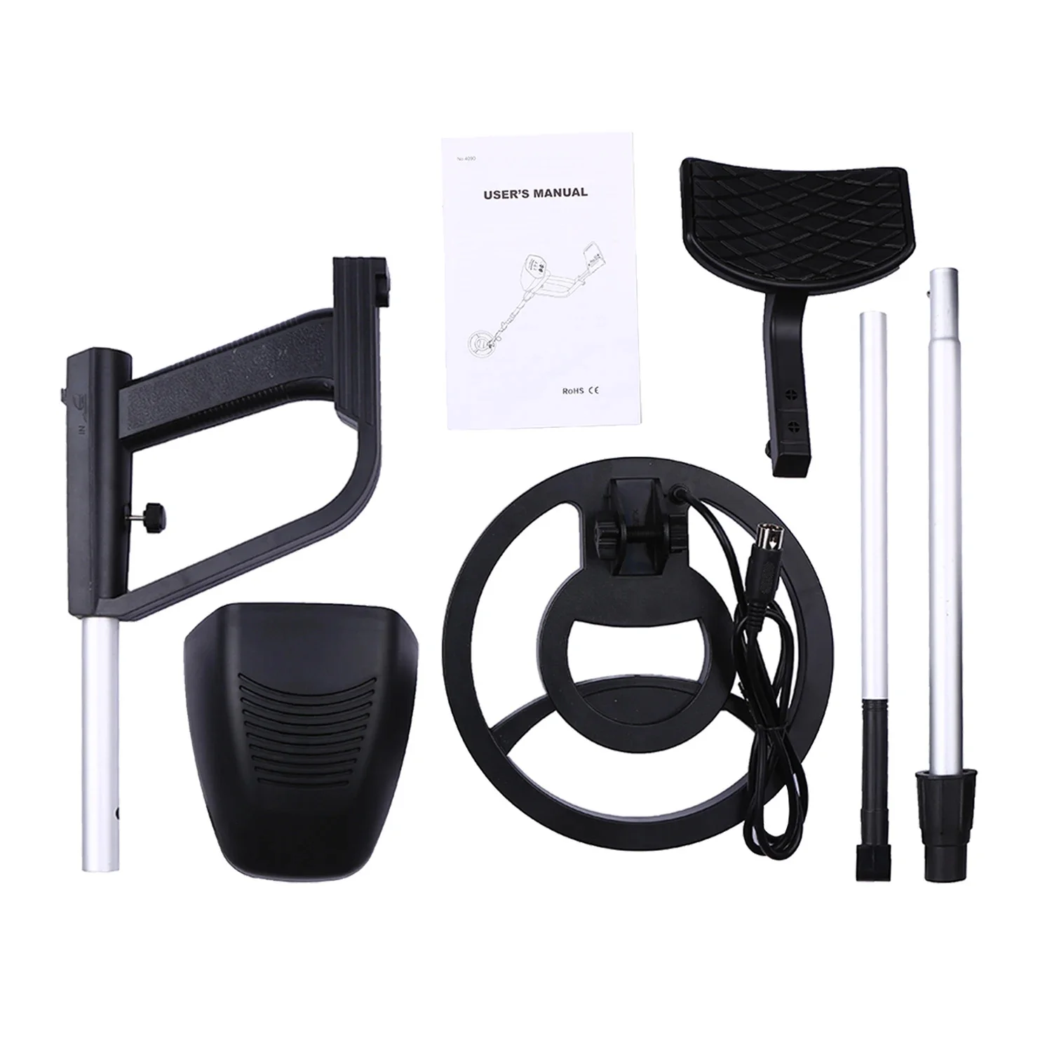 MD4090 Detector de metais subterrâneo profissional, Detector de metais LCD com função de memória Backlight ajustável, alta precisão