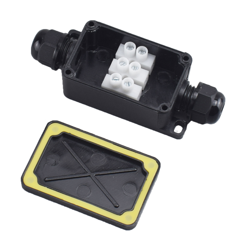 กล่องต่อสายไฟกันน้ำ IP66 แบบ 2 ทาง 3 ทาง สำหรับสายเคเบิลขนาด 3 มม.-6.5 มม. พร้อมซีลป้องกันไฟฟ้ารั่ว สำหรับใช้งานภายนอกอาคาร