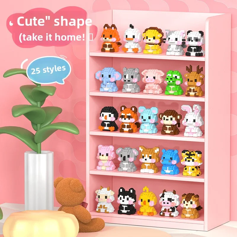 Animal Cat Bricks Constructor Set Micro Building Blocks Children Toy Adult Particle Building Block Dog Mini Toys Home Decoration