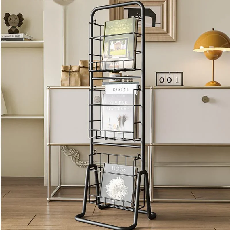 เว็บคนดังผู้ถือนิตยสารยุคกลาง: Landing Ins Wind Multi-layer Mobile Display Shelf Office Storage Organizer