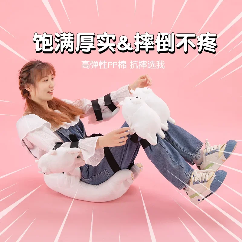 ฤดูหนาวสกีอุปกรณ์ป้องกันเต่า Plush ของเล่นผายลม Pad นุ่มและน่ารักเข่า Pads ป้องกันสะโพกสกี Anti-DROP Pad