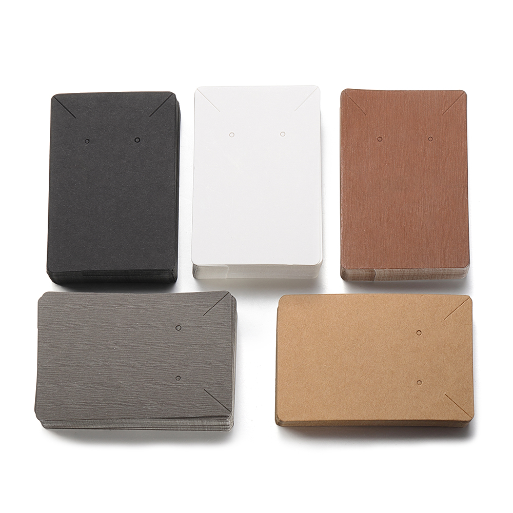 50ชิ้น/ล็อต5X5ซม.X 6X9ซม.กระดาษกระดาษคราฟท์ต่างหูสร้อยคอการ์ดแสดงผลสำหรับบรรจุภัณฑ์เครื่องประดับกระดาษแข็งแขวนราคาแท็ก