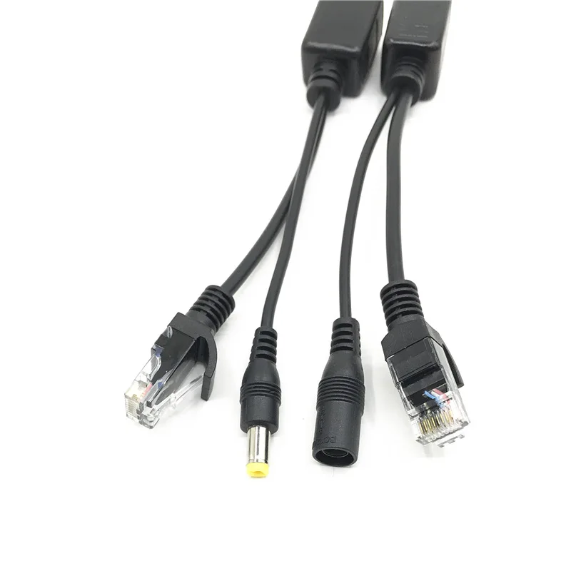 ESCAM POE สายเคเบิล Passive Power Over Ethernet Adapter POE Splitter Injector แหล่งจ่ายไฟโมดูล 12-48 V สำหรับ IP กล้อง