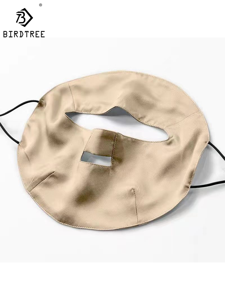 Birdtree 100% echte Seide Gesichts schutz Frau Sonnenschutz Maske Schutz UV Sonnenschutz Sonnenschutz Visier Schutz Reit schleier a43827qm
